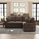 L-Shape Sofa Bed Pull-Out Sleeper Sofa With Wheels, USB Ports, Power Sockets For Living Room