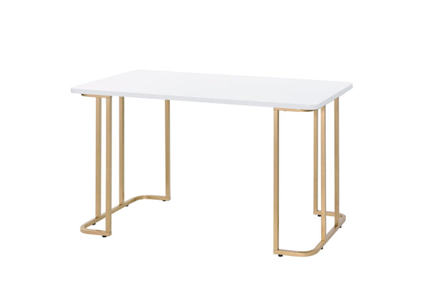 Estie - Writing Desk - White / Gold