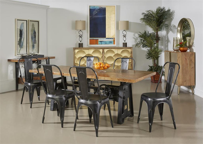 Del Sol Brown Adjustable Height Dining Table