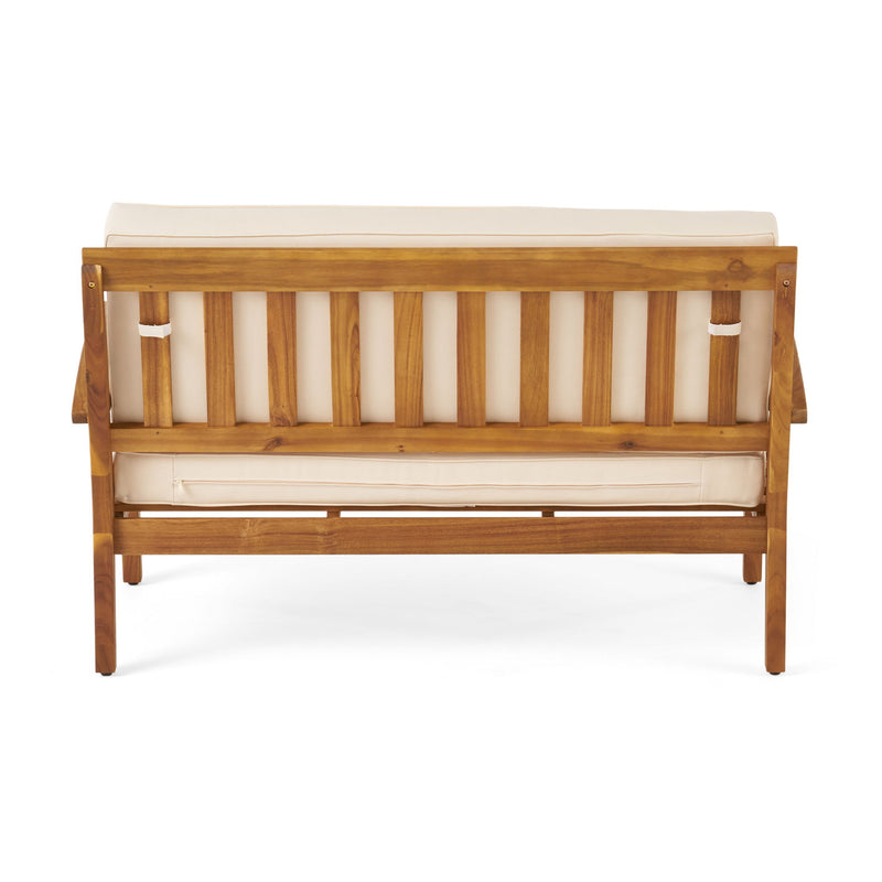 4 Person Outdoor Seating Group With Cushions Comfortable Patio Set - Teak