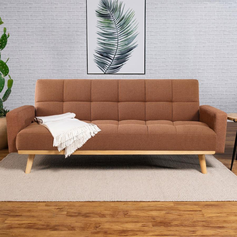 Kourtney - Upholstered Track Arms Covertible Sofa Bed