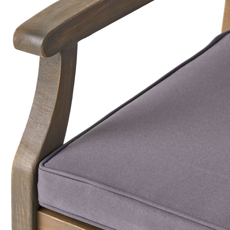 Perla - Dining Chair Set With Cushions 2 Piece - Dark Gray