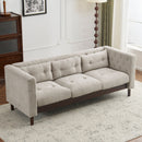 Upholstered Sofa Modern 3 Seater Sofa Couch With Tufted Design For Living Room