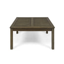Perla - Rustic Square Coffee Table With Block Legs