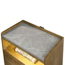 Garcia - Nightstand With LED - Light Brown