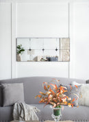 Traditional Decor Style Antique Glass Panel Mirror, Wall Mirror For Bathroom Entryway Console Lean Against Wall