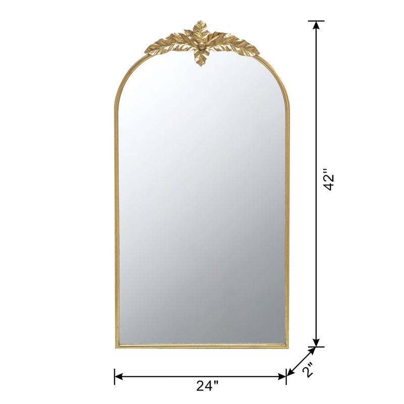 Arched Wall Mirror With Metal Frame, Wall Mirror For Living Room, Bedroom Hallway