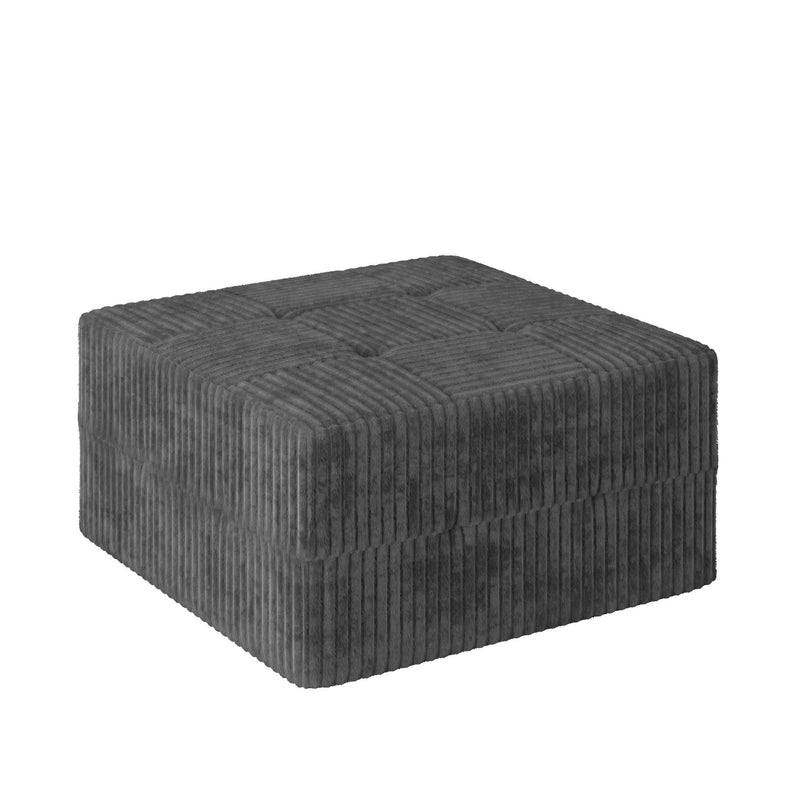 Modern Minimalist L Shape Modular Sectional Sofa, Sleeper Corduroy Couch