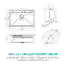 Waterfall Kitchen Sink With Pull Out Faucet & Cup Washer