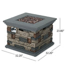 Fire Pit With Lightweight Concrete And Steel Frame