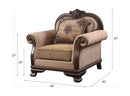 Chateau De Ville - Chair - Fabric & Espresso Finish - Atlantic Fine Furniture Inc