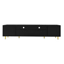 TV Stand For TVs Up To 80", Entertainment Center With 2 Shelves And LED Lights