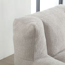 Modern Indoor Fluffy Bean Bag Chair With Memory Foam And Ottoman, Super Soft