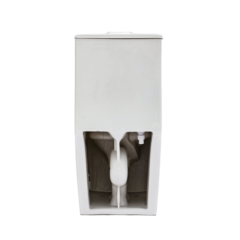 1 Piece Toilet For Bathroom, Dual Flush 1.24 / 1.6 Gpf, Soft Closing Seat - White