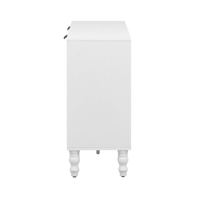 Modern TV Stand With 2 Spacious Storage Space And Anti-Tip Device