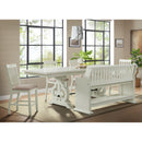 Stone - Counter Pew Bench - White