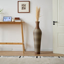 Tall Vase - Brown Decorative Floor Vase, Classic Neat Floor Vase Tall Freestanding Flower Holder, Artificial Rattan Vase, Floor Vase, Flower Holder For Home Decor - Gray
