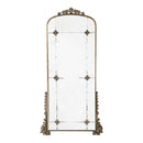 Antique Arched Mirror With Metal Frame, Full Length Mirror For Living Room Bathroom Entryway - Gold