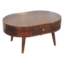 Rounded Wood Table