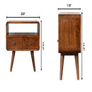 Solid Wood Curved Media Unit