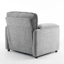 Oversized Reading Armchair With Thick Cushions, High Back Support
