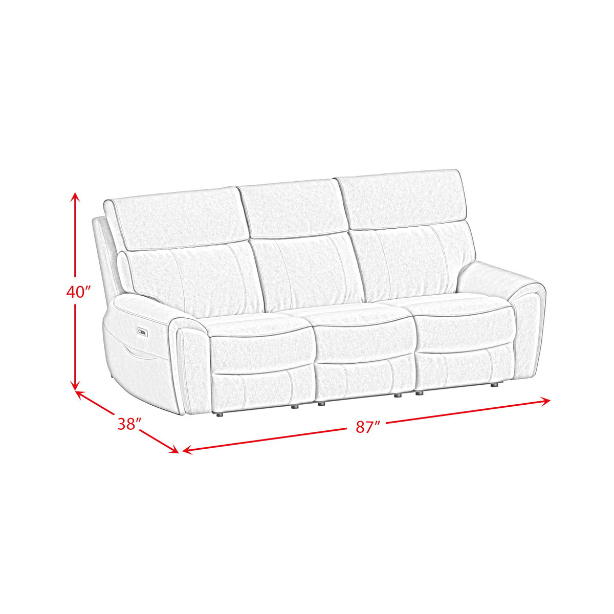 Jackpot Living Room Set in Gray by Elements International, view 8