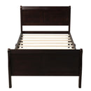 Platform Bed Frame Mattress Foundation Sleigh Bed With Headboard / Footboard / Wood Slat Suppor