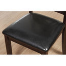 Katrien - Side Chair (Set of 2) - Black Synthetic Leather & Espresso