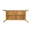 Outdoor Dining Set 1 Table 4 Chairs (Set of 5) - Teak / Beige