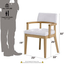 Kasem - Arm Chair (Set of 2) - Gorge Fabric & Oak