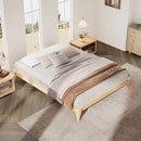 Solid Dry Bamboo Platform Bed Frame, With Slat Support