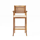 Barstool With Soft Curved Lines And Sturdy Frame (Set of 2) - Brown