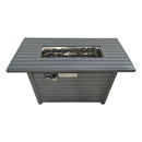 Propane Outdoor Fire Pit Table With Lid - Gray