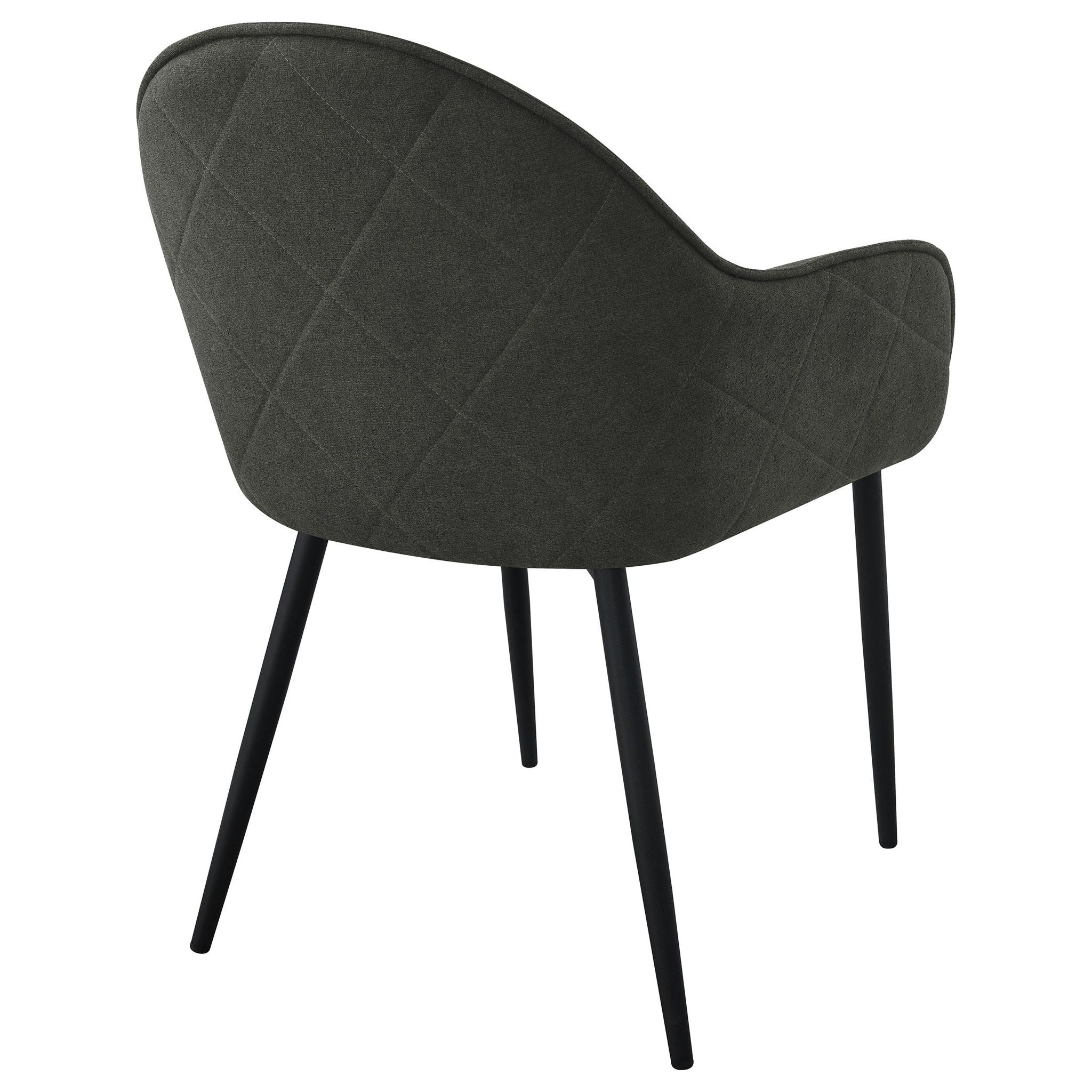 Emma Fabric Upholstered Dining Arm Chair Charcoal (Set of 2) - Atlantic Fine Furniture Melbourne FL