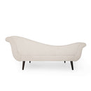 Auroral - Velvet Upholstered Chaise Lounge With Scrolled Arms And Tapered Legs
