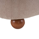 Modern Low Back Accent Upholstered Armless Living Room Chairs, Round Feet