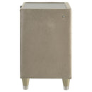 Lorient - 2-Drawer LED Nightstand With USB - Ivory And Camel