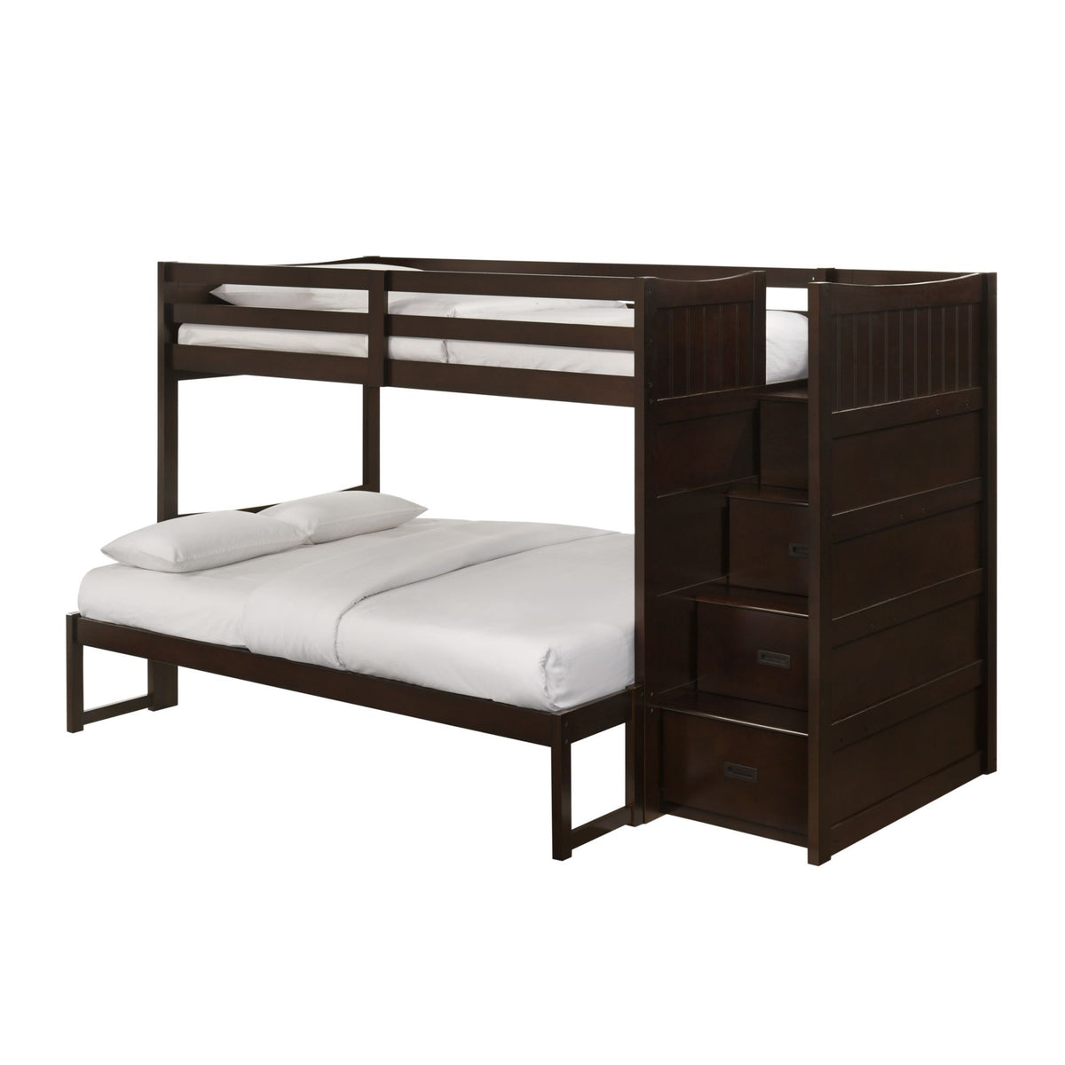 Sami Step Bunk With Right Headboard in Dark Brown by Elements International, view 4
