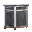 Rahma - Bar Table - Antique Ebony Top Grain Leather & Aluminum - Atlantic Fine Furniture Inc