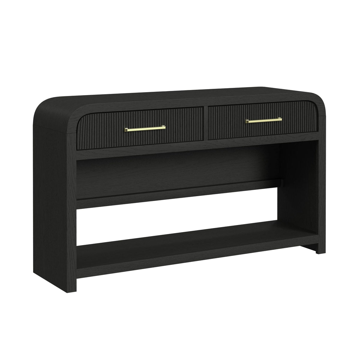 Ridgemont Sofa Table With Bottom Shelf in Black by Elements International, view 2