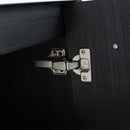 Modern Wall Mounted Bathroom Vanity With Thick Edge Resin Sink And Storage Rack