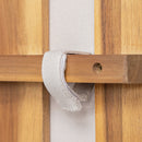 2 Piece Outdoor Acacia Wood Conversation Set, Woven Rope Backrest Patio Seating Group, Woven Rope With Coffee Table For Porch - Light Teak / Beige