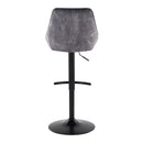 Diana - Contemporary Adjustable Barstool & Swivel With Rounded T Footrest (Set of 2)