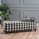 Contemporary Storage Ottoman With Seating And Storage - Black