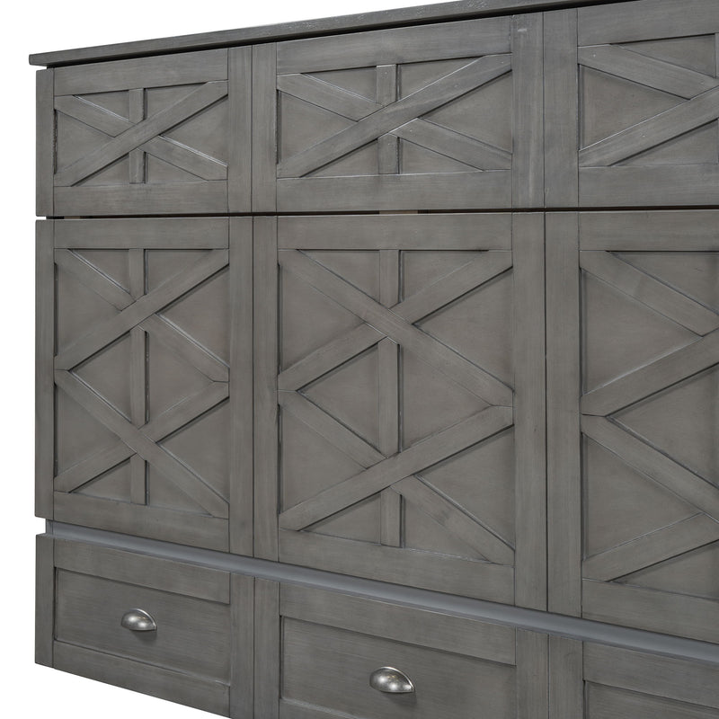 Murphy Bed With Large Drawers And USB Ports
