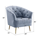 Bayram - Chair - Light Gray Velvet - Atlantic Fine Furniture Inc