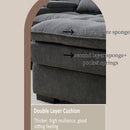 U Shaped Sofa With Console And Cupholders, 6 Seat