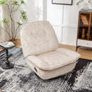 Modern Swivel Gliding Recliner Chair With Rocking Function And Phone Holder, Large Comfortable