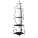 Poppy - 4-Shelf Corner Bookshelf - Copper And Cappuccino