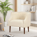 Contemporary Upholstered Club Chair With Button Tufting